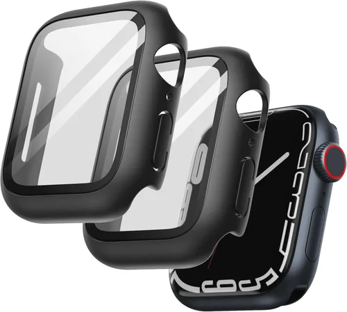 Miniatura 38 de JETech Funda con protector de pantalla para Apple Watch SE 3/2/1 (2025/2022/2020)/Series 6 5 4 de 1.575 pulgadas, cubierta protectora total, Negro