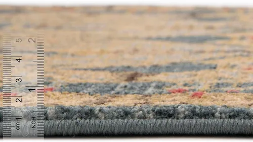 Miniatura 4 de Unique Loom Edinburgh Collection - Alfombra de área (6 pies 1 pulgada, redonda, azul marino/bronceado)