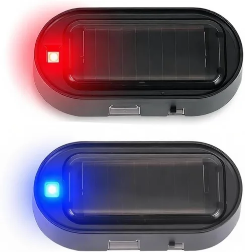 Shudyear Alarma simulada de energía solar para automóvil, nuevo modelo, más brillante y claro, luz LED antirrobo intermitente de seguridad lámpara