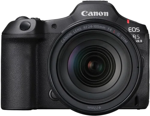 Canon Cámara sin espejo EOS R5 Mark II con RF24-4.134 in F4 L es lente USM, sensor retroiluminado de fotograma completo, 45MP, video 8K, fotografía