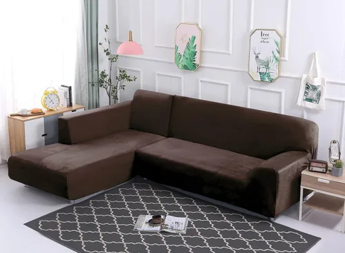 Miniatura 2 de MIFXIN Fundas de sofá modulares en forma de L, 2 piezas, elásticas y elásticas para sofá esquinero, protector de muebles para sala de estar