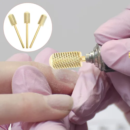 Miniatura 4 de OSALADI Brocas de carburo para uñas, 3 piezas para taladro de uñas, cutícula, brocas para uñas, brocas de carburo para uñas, brocas de uñas de acero