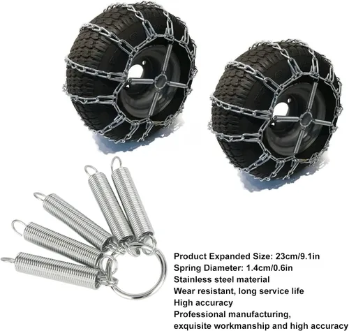 Miniatura 6 de Cadena de neumáticos de bungee CHICIRIS, 1 par de tensores de cadena de neumáticos, tensor de cadena de neumáticos de acero inoxidable, tensor