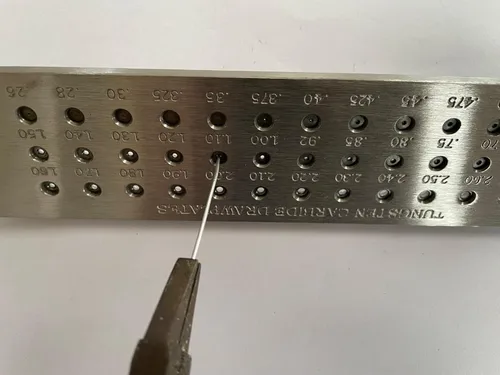 Miniatura 6 de Placa redonda de acero de carburo para joyería para fabricación de alambre de joyería (0.010-0.110 in, 39 agujeros)