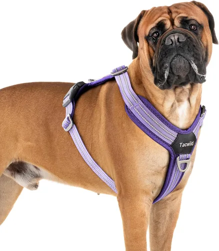 Miniatura 25 de Arnés sin tirones para perro, chaleco reflectante ajustable con broche de metal, malla suave transpirable sin estrangulamiento para cachorro, fácil
