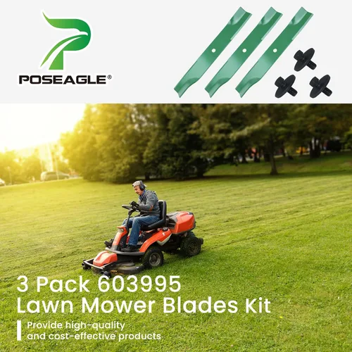 Miniatura 2 de Paquete de 3 cuchillas de cortacésped 115-5059-03 con pernos de hoja para Toro MX5000 MX5025 MX5050 MX5060 SW5000 Reemplazo Toro Timecutter 50