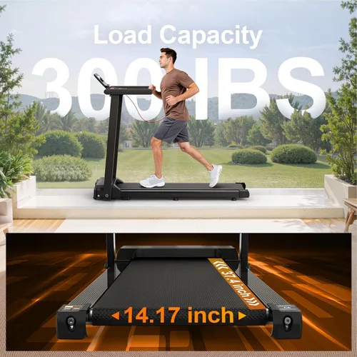 Miniatura 5 de Caminadora plegable con inclinación, cintas de correr para el hogar con manubrios, silenciosa, sin escobillas, portátil, para correr, caminar