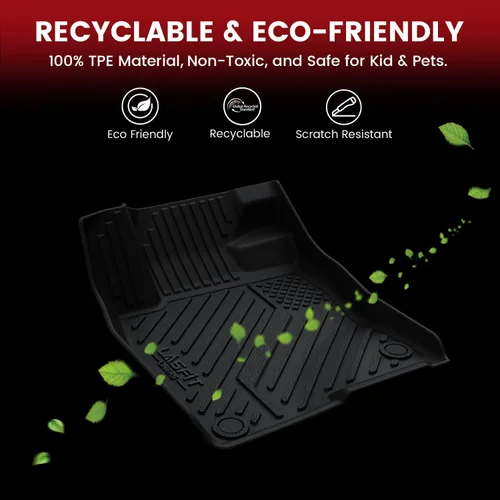 Miniatura 6 de LASFIT Alfombrillas de piso para Toyota Tacoma 2008-2011 Cabina de Acceso Transmisión Automática, Forro de Piso de Ajuste Personalizado para Todo