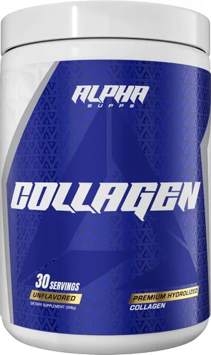 Miniatura 6 de Alpha Supps Polvo de proteína de colágeno hidrolizado de alta calidad, suplemento de péptidos de colágeno para hombres y mujeres con enzimas