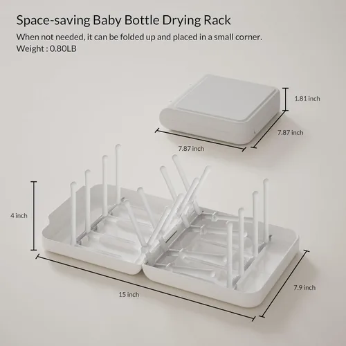 Miniatura 8 de Potente juego de limpiador eléctrico de cepillos para biberones, completo con cepillos de silicona para botella/pezón/hueco/pajita, además de un