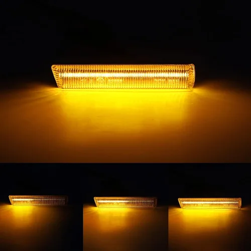 Miniatura 2 de Luces de Señal de Giro LED Secuenciales de Repuesto para 7 Series E38 1995-2001, 3 Series E46 M3 2001-2006, Lente Transparente Frontal Ámbar