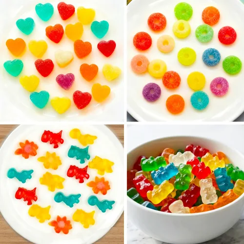 Miniatura 4 de Moldes de goma para caramelos, molde de oso de goma de silicona con 2 goteros, moldes de silicona antiadherentes que incluyen corazones, oso, mini