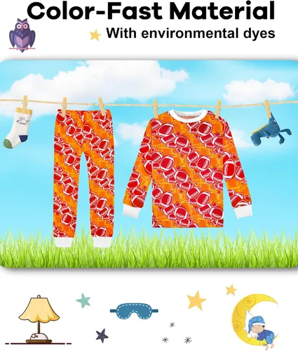 Miniatura 7 de KOBERO Boys Pajamas 4 Pieces Long Set 100% Cotton Sleepwear Size 18 Months-12 Years