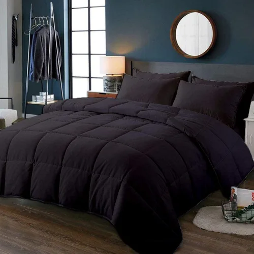 Miniatura 5 de Edredón de cama de tamaño grande para todas las estaciones, relleno de edredón acolchado alternativo con pestañas de esquina, cálido para invierno