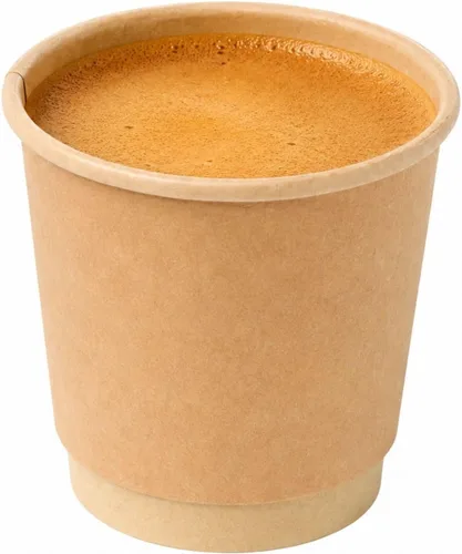 Miniatura 70 de Restaurantware Tazas de café de papel de 4 onzas, 25 tazas de papel desechables de doble pared, a prueba de fugas, reciclables, tazas calientes