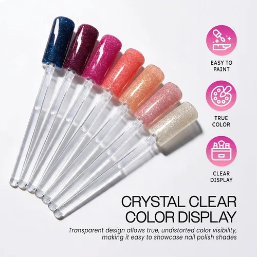 Miniatura 4 de Beauticom - Palillos transparentes para uñas (cantidad: 100 piezas)