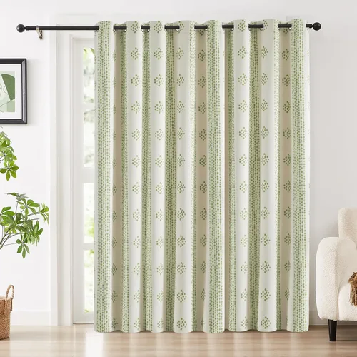 Miniatura 26 de Melodieux Cortinas bohemias 80% opacas de 63 pulgadas de largo para dormitorio, sala de estar, oscurecimiento de sala de estar, cortinas