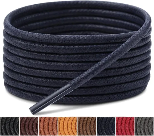 Handshop 3 pares de cordones para zapatos de vestir Cordones encerados redondos finos de 332 pulgadas 15 colores de 23 a 63 pulgadas