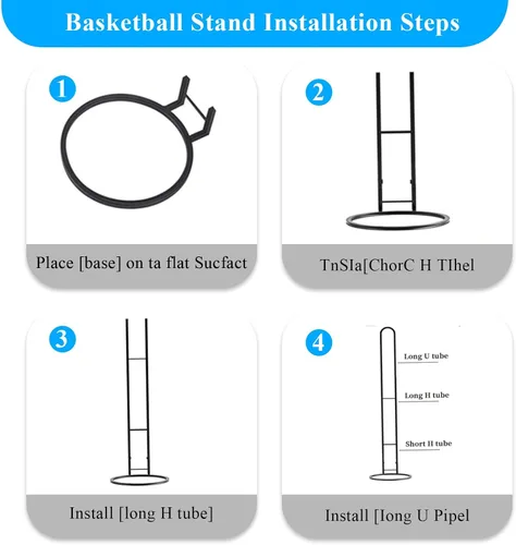 Miniatura 5 de Nuevo estante de almacenamiento de bolas, soporte de almacenamiento de bolas de cubo de 4 niveles, soporte de baloncesto de acero al carbono