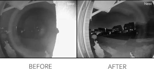 Miniatura 3 de Cuña de montaje en esquina de 45° compatible con Google Nest Hello Video Doorbell de 1ª generación, con cable, te permite apuntar timbre, mejor