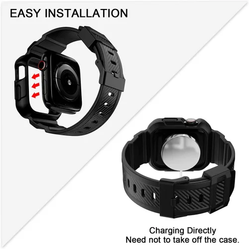 Miniatura 3 de Orobay compatible con Apple Watch Band de 41 mm, 40 mm, 38 mm, correa resistente a los golpes para iWatch SE Series 7 6 5 4 3 2 1 41 mm, 40 mm, 38