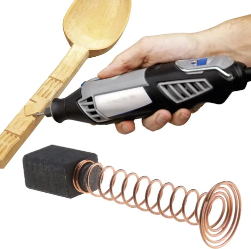 Miniatura 3 de ECSiNG 4 pares de cepillos de carbono de repuesto compatibles con cepillos de carbono D-remel 4000 pieza de reparación para herramienta rotativa