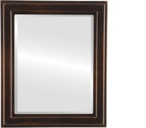 Miniatura 27 de OVALCREST Espejo de pared biselado rectangular para decoración del hogar, estilo Wright - Oro champán - Dimensiones exteriores de 16 x 20 pulgadas
