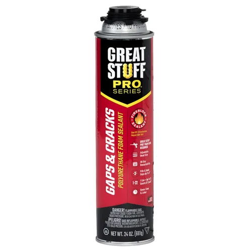 Miniatura 6 de Great Stuff Pro Lagunas y Grietas Kit de Espuma en Aerosol – Sellador Naranja Certificado contra el Fuego Rellena Brechas de hasta 3 Pulgadas