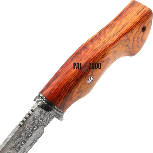 Miniatura 7 de PAL 2000 KNIVES Cuchillo de caza hecho a mano de acero de Damasco de 10 pulgadas - Mango de madera con funda 2060