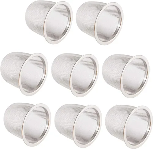 Miniatura 9 de Tofficu Filtro de malla de filtro de té de acero inoxidable para té de hojas sueltas Inserto de malla fina para elaboración casera de 2.28 pulgadas