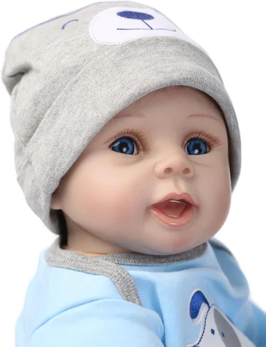 Miniatura 3 de iCradle Muñeca realista de 18 pulgadas y 17.7 in Reborn Baby Doll de silicona suave para niños de 3 años en adelante