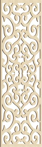 Miniatura 80 de Eveline - Paneles decorativos de pared de madera con calado, 13 3/8 pulgadas de ancho x 34 3/8 pulgadas de alto x 3/8 de alto, roble rojo rojo