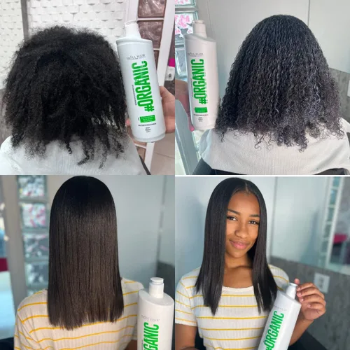 Miniatura 8 de Kit TROIA HAIR, tratamiento de alisado de queratina orgánica y máscaras completas de cronograma para el cabello, 33.8 onzas líquidas cada una
