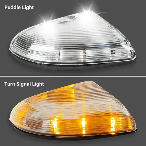 Miniatura 7 de ECOTRIC Luz de Charco de Señal de Giro del Espejo Izquierdo Compatible con Dodge Ram 1500 2009-2013 y 2500 2010-2013 LH Cubierta de Carcasa