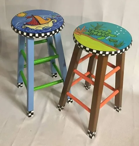 Miniatura 2 de MAXMAN Pinceles de tiza para muebles, paquete de 2 pinceles pequeños para cera, cepillo para plantillas, pinceles profesionales de cerdas naturales