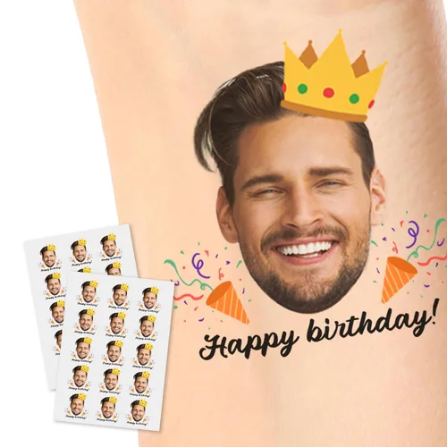 15 tatuajes personalizados temporales personalizados con foto, cara, corazón, impermeable, nombre, logotipo, tatuajes, calcomanías para mujeres,
