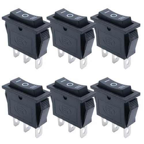 Miniatura 14 de mxuteuk Interruptor basculante momentáneo (ENCENDIDO) - Apagado de palanca DPST Power 4 Pin AC 250V 6A 125V 10A, uso para coche, barco