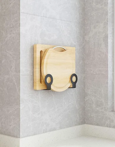 Soporte para tabla de cortar montado en la pared de cocina, estante para tapa de olla colgante, colgador de tabla de cortar debajo del gabinete