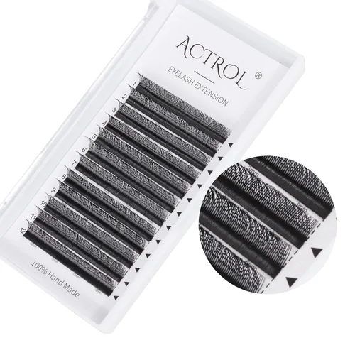 Miniatura 2 de YY - Extensión de pestañas de grado profesional, color negro, 0.002 in, rizo C, 0.315 in, volumen individual, YY, extensiones de pestañas suaves