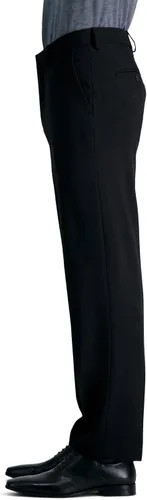 Miniatura 2 de Haggar Pantalones de vestir cómodos para hombre, ajuste recto, parte delantera plana (tallas regulares y grandes y altas)