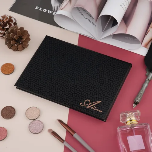 Miniatura 5 de Allwon Paleta magnética Paleta de maquillaje vacía con espejo para sombra de ojos, lápiz labial, rubor en polvo (negro)