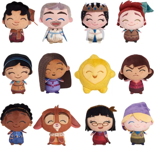 Miniatura 2 de Peluche coleccionable mini de Disney Wish, 2 cápsulas inspiradas en bolsas sorpresa, regalos para calcetines navideños, obsequios, presentes