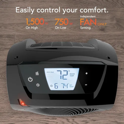 Miniatura 2 de Vornado TAVH10 (2025) Calentador de espacio con control remoto para el hogar, opción solo ventilador, pantalla digital con termostato ajustable