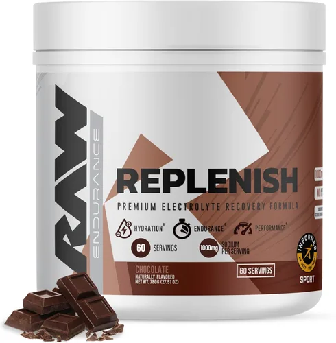 Miniatura 10 de RAW Replenish, fórmula de recuperación de electrolitos en polvo premium, limón lima (60 porciones) – Suplemento de mezcla de bebida de electrolitos