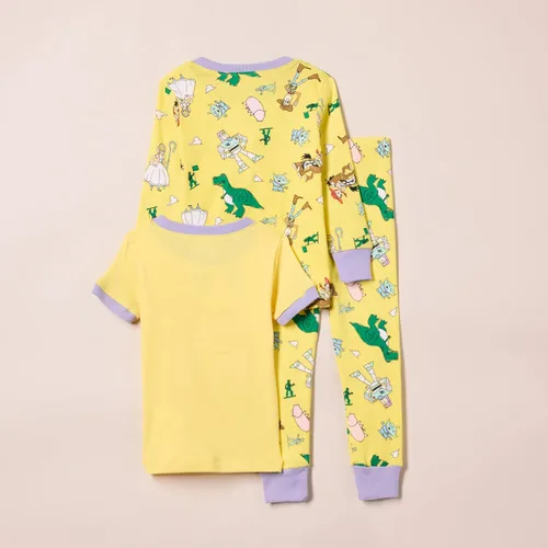 Miniatura 3 de Tienda Essentials Disney Marvel Star Wars Pijama de algodón ajustada para niñas y niños pequeños, paquete de 3