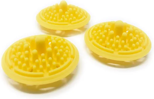 Miniatura 10 de Paint Puck Limpiador de pinceles (paquete de 3, negro) - Inserto de silicona reutilizable con succión y protuberancias para limpiar pinceles
