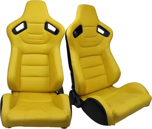 Miniatura 24 de FREEMOTOR802 Asientos universales para vehículos de carreras, asientos deportivos reclinables con deslizadores de doble bloqueo ajustables, 1 par