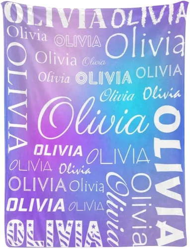 Miniatura 40 de Manta de bebé personalizada con nombre, manta personalizada con nombre, manta personalizada para adultos, niños, cumpleaños, Navidad, Día