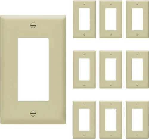 Miniatura 16 de ENERLITES - Placas decorativas de pared para interruptor de luz o toma de corriente, acabado brillante, tamaño intermedio, 2 bandas, 4.88 x 4.92
