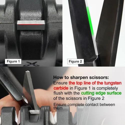 Miniatura 5 de SHARPAL 104N afilador profesional 5 en 1 para cuchillos y tijeras, herramienta de afilado para cuchillas rectas y serradas, repara y afila cuchillos